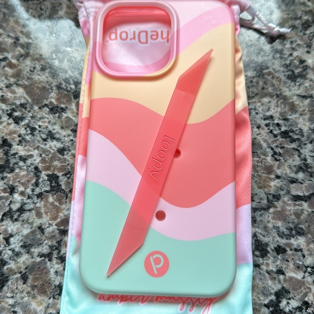 Loopy Case Multicolor Wave Silicone Phone Case - Coral, Mint, Pink, Yellow